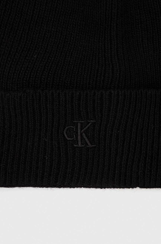 Akcesoria Calvin Klein Jeans czapka z domieszką wełny K50K511158 czarny