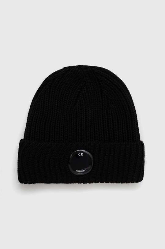 C.P. Company czapka wełniana EXTRAFINE MERINO WOOL LENS BEANIE