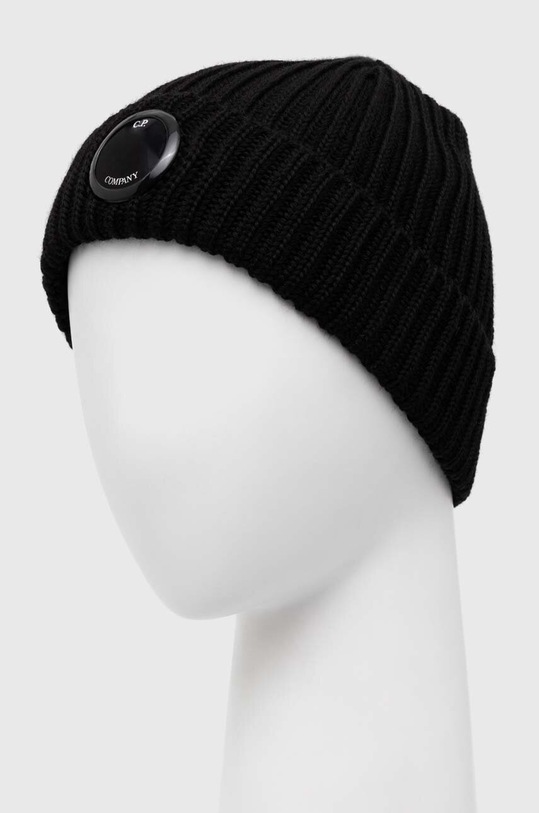 Accessori C.P. Company berretto in lana EXTRAFINE MERINO WOOL LENS BEANIE 15CMAC272A005509A nero
