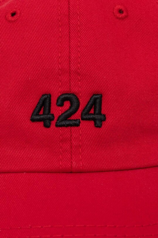 424 cotton baseball cap 35424L01.236585 red AW23