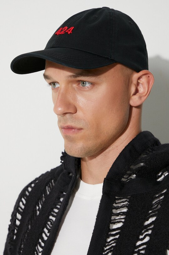 Bavlněná baseballová čepice 424 35424L01.236585 černá