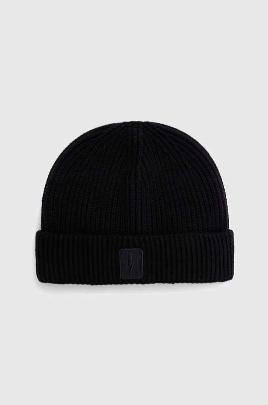 Neil Barett căciulă din amestec de lână FISHERMAN BEANIE uni negru PBCP335.V9505.9600