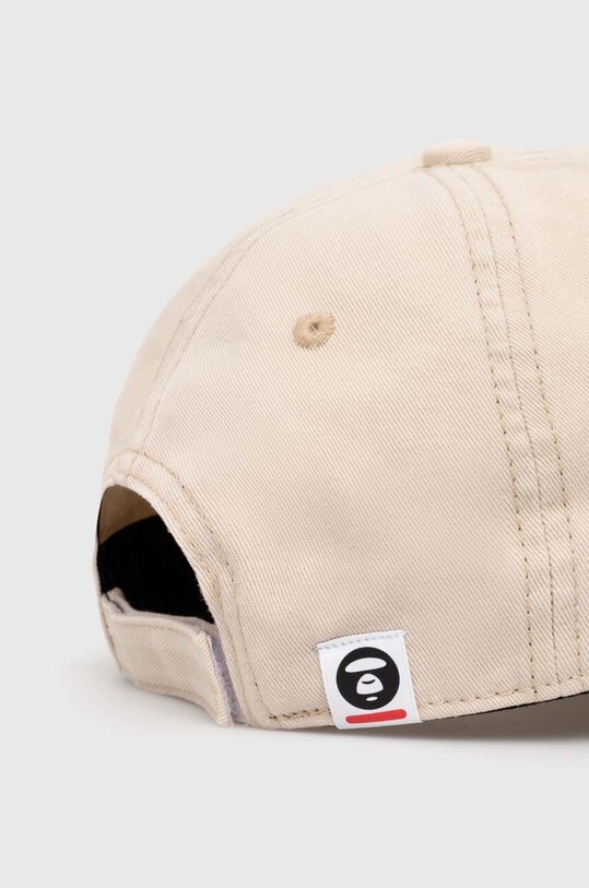 AAPE cotton baseball cap Cotton Washed ACP4940 beige SS24