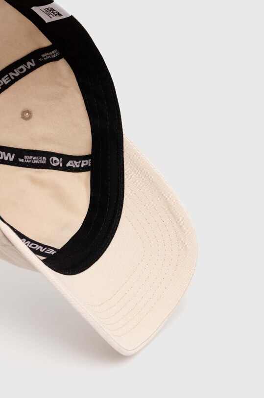 AAPE cotton baseball cap Cotton Washed beige ACP4940