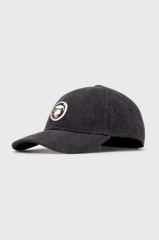 AAPE czapka z daszkiem bawełniana Cotton Denim bawełna czarny ACP5222