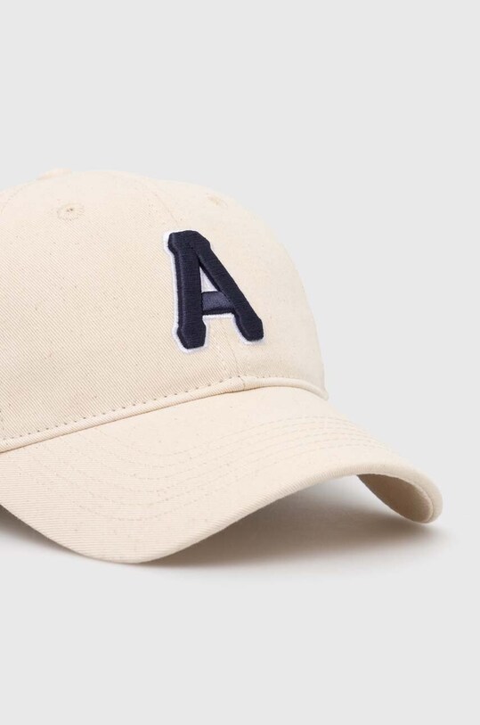 AAPE czapka z daszkiem bawełniana 3D "A" Font ACP5227 beżowy SS24