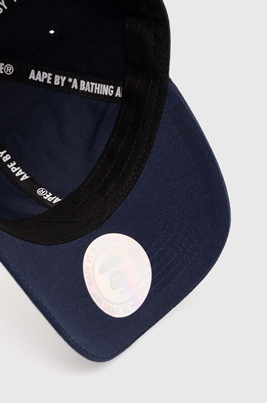 Βαμβακερό καπέλο του μπέιζμπολ AAPE 3D "A" Font σκούρο μπλε ACP5227