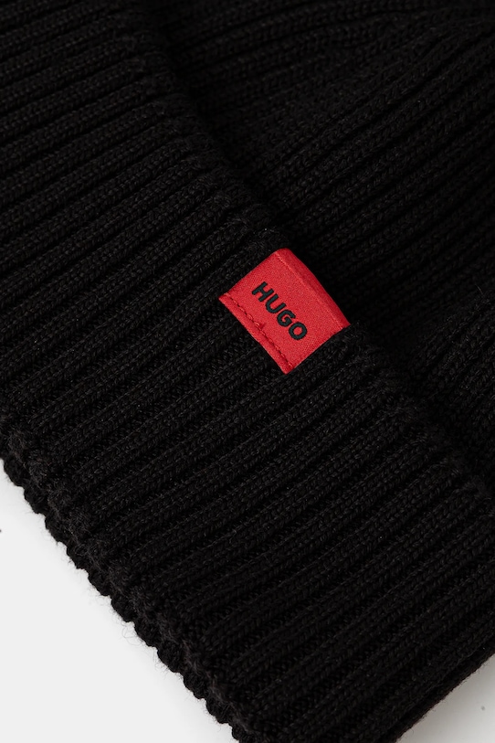 Doplnky Čiapka s prímesou vlny HUGO 50551267 čierna