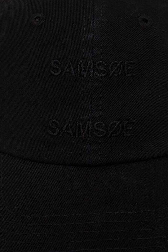 Akcesoria Samsoe Samsoe czapka z daszkiem bawełniana U23200004 czarny