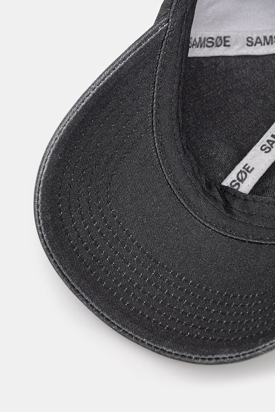 Samsoe Samsoe czapka z daszkiem bawełniana czarny U23200004
