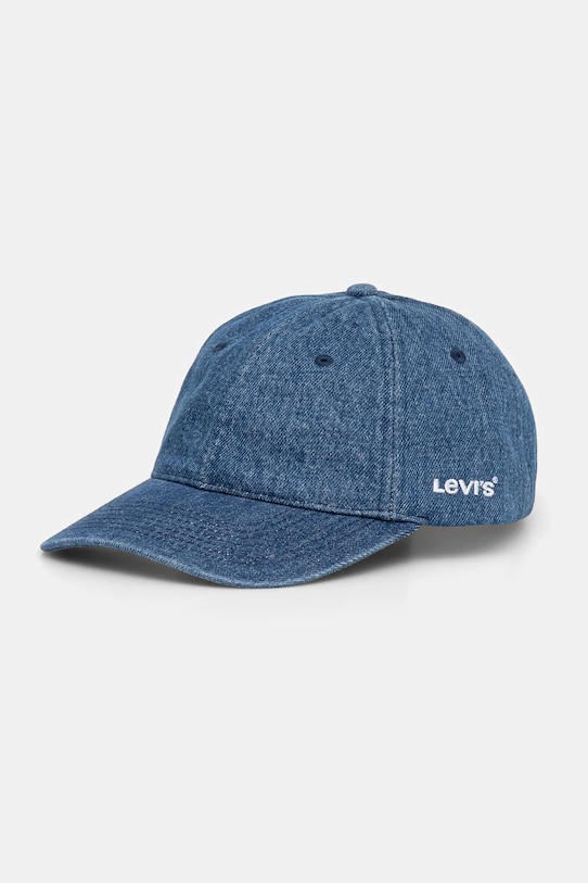 Бавовняна бейсболка Levi's бавовна блакитний D7589.0002