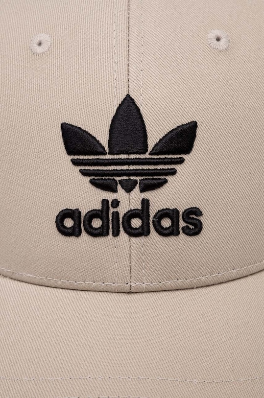Akcesoria adidas Originals czapka z daszkiem bawełniana IL4845 beżowy