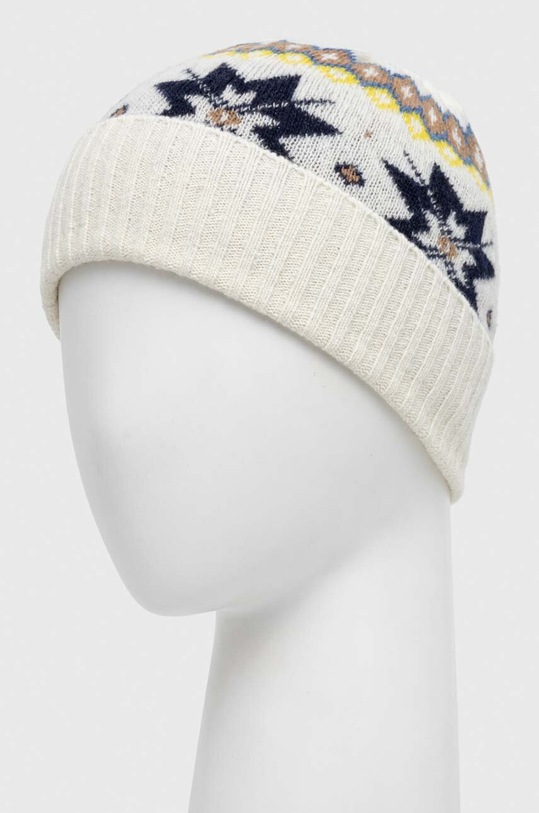 Akcesoria United Colors of Benetton czapka wełniana 1044EA00U.600 beżowy
