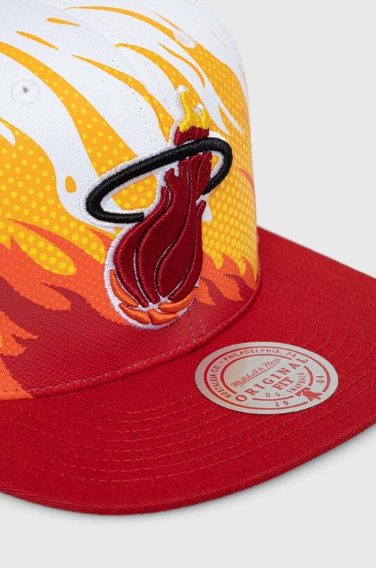 Accesorii Mitchell&Ness șapcă de baseball din bumbac MIAMI HEAT HHSS5798.MHEYYPPPWHI alb