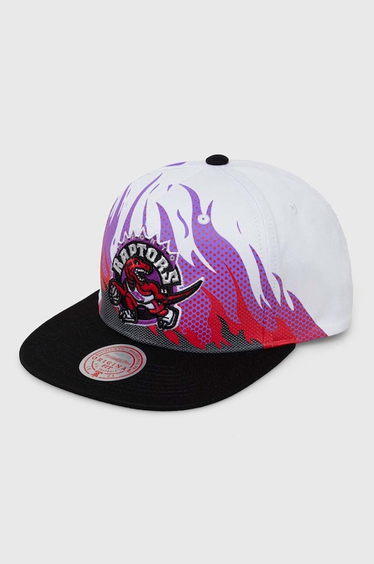 Bavlněná baseballová čepice Mitchell&Ness TORONTO RAPTORS potisk bílá HHSS5798.TRAYYPPPWHI