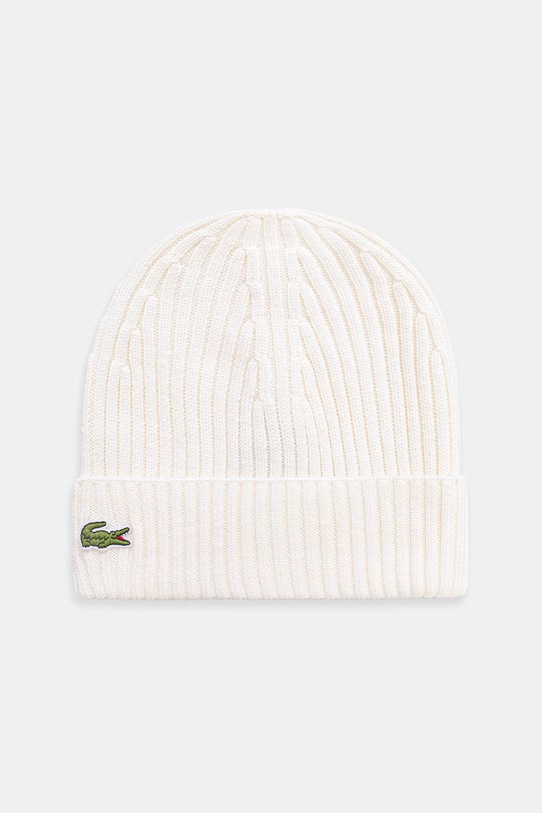 Lacoste czapka wełniana wełna beżowy RB0001