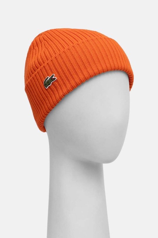 Lacoste czapka wełniana RB0001 pomarańczowy AW24