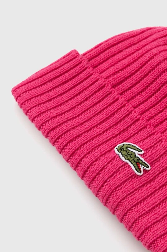 Lacoste wool beanie RB0001 pink AW24