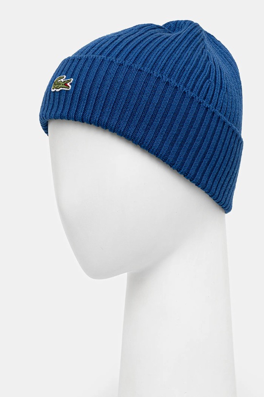 Vlněná čepice Lacoste RB0001 modrá AW25