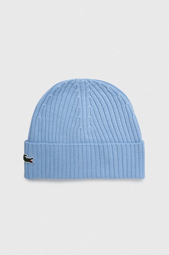 Lacoste czapka wełniana wełna niebieski RB0001