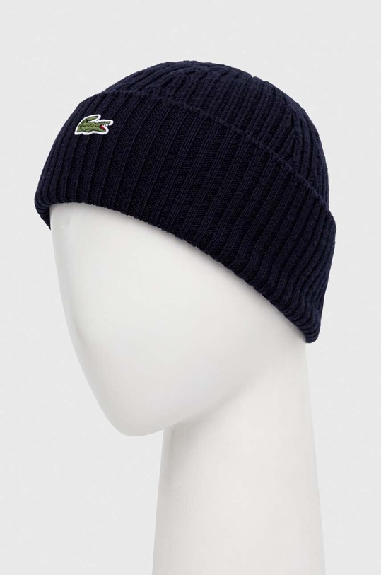 Вълнена шапка Lacoste RB0001 тъмносин AW24