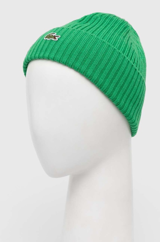 Akcesoria Lacoste czapka wełniana RB0001 zielony