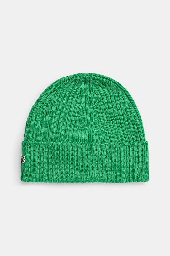 Lacoste czapka wełniana wełna zielony RB0001