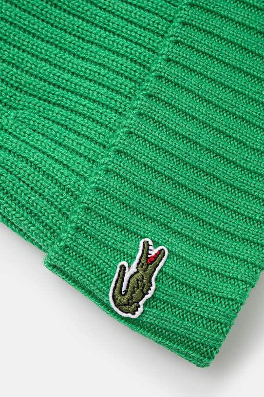 Lacoste czapka wełniana RB0001 zielony AW25