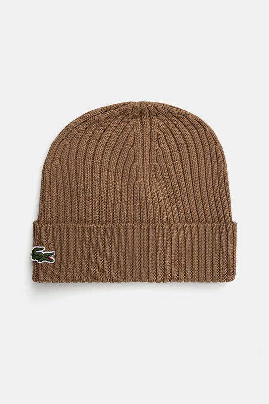 Lacoste berretto in lana semplice marrone RB0001