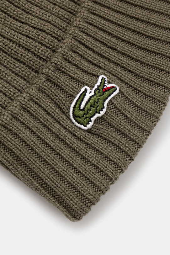 Akcesoria Lacoste czapka wełniana RB0001 zielony