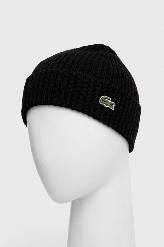 Lacoste czapka wełniana RB0001 czarny AW24