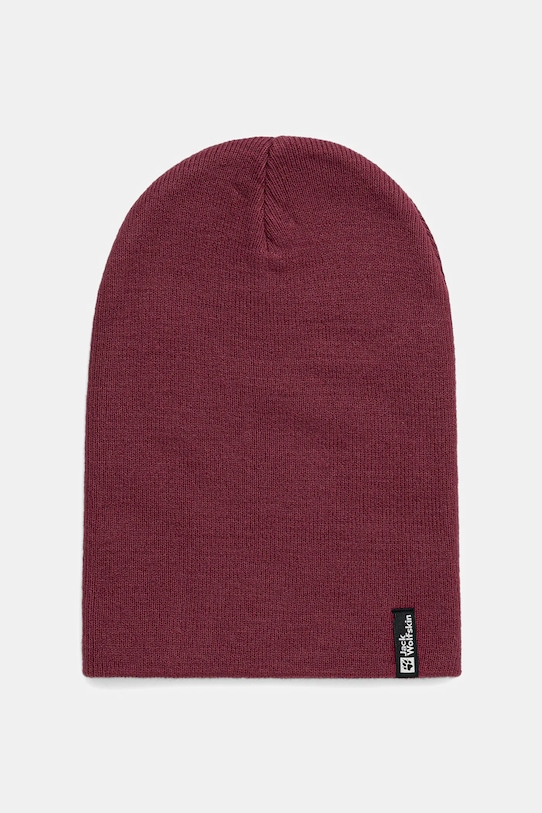 Jack Wolfskin căciulă uni burgundia 1903892