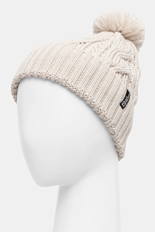 Jack Wolfskin czapka Pompom 1905092 beżowy AW25