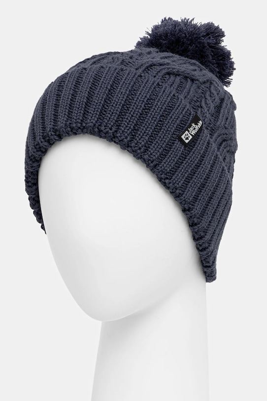Čiapka Jack Wolfskin Pompom 1905092 tmavomodrá AW25