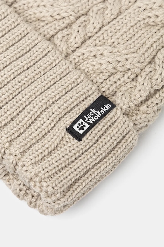 Akcesoria Jack Wolfskin czapka Pompom 1905092 beżowy