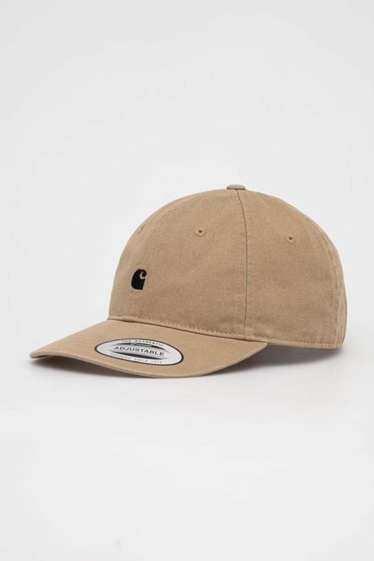 Carhartt WIP czapka z daszkiem bawełniana Madison Logo Cap gładkie beżowy I023750.0DKXX