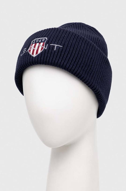 Čepice z vlněné směsi Gant 9910029 námořnická modř AW23