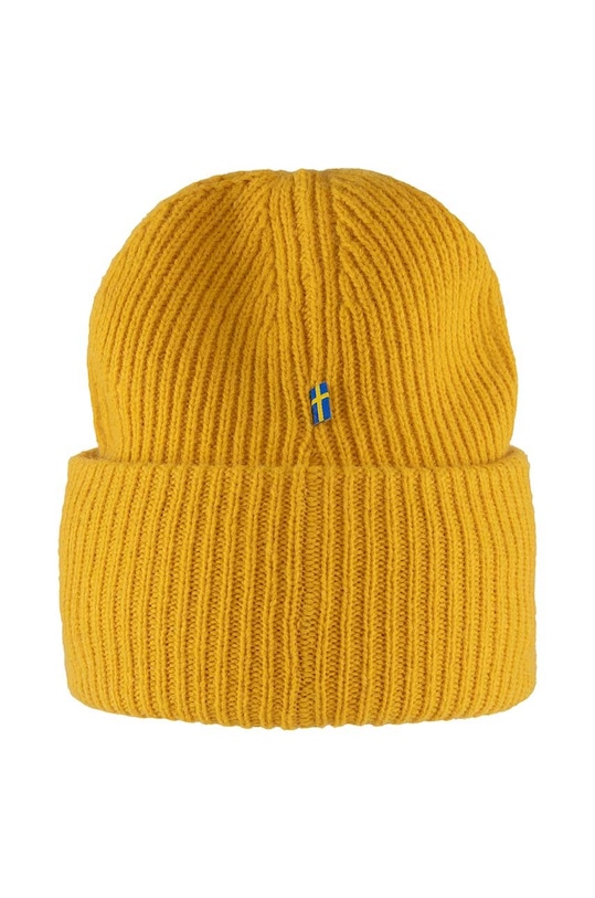 Вълнена шапка Fjallraven 1962 Logo F78142.161 жълт AW23