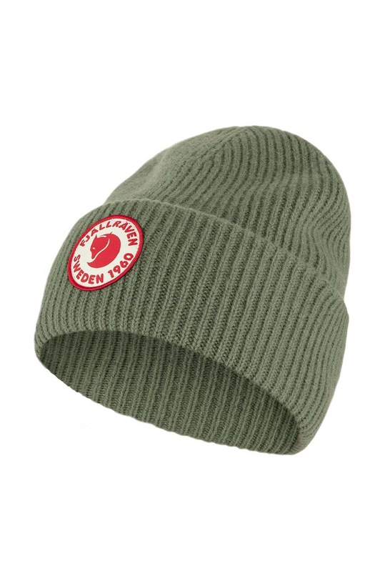 Vlnená čiapka Fjallraven 1968 Logo vlna zelená F78142.677