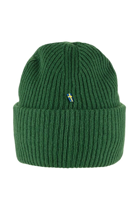 Vlněná čepice Fjallraven 1969 Logo F78142.678 zelená AW23