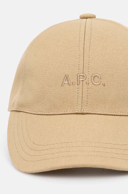 Хлопковая кепка A.P.C. COCPR.M24069 бежевый AW24