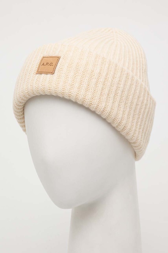 Accessories A.P.C. wool beanie WVBBR.M25075 beige