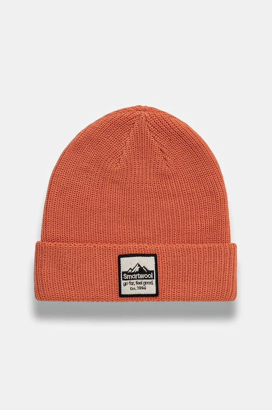 Smartwool czapka wełniana wełna pomarańczowy SW011493