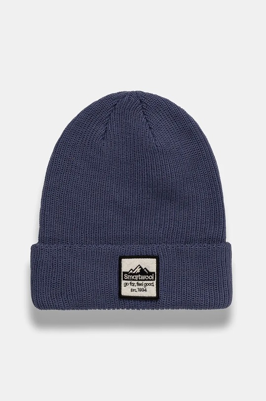 Smartwool czapka wełniana niebieski SW011493