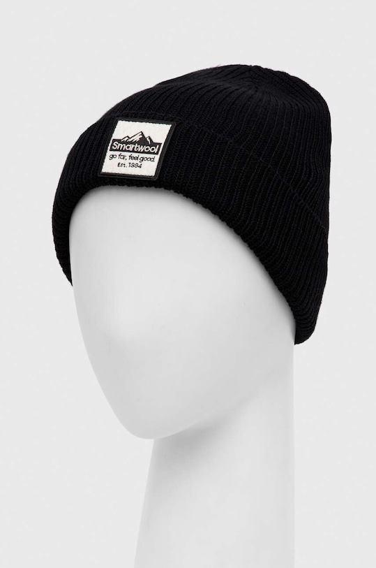 Μάλλινο σκουφί Smartwool SW011493 μαύρο AW25