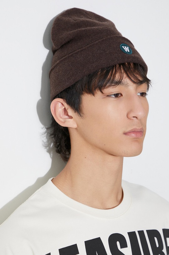 Vlněná čepice Wood Wood hnědá 10270810.4068