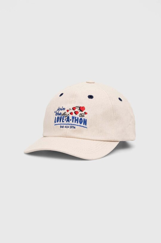 Corridor cotton baseball cap Love-a-thon Cap applique beige HT0095