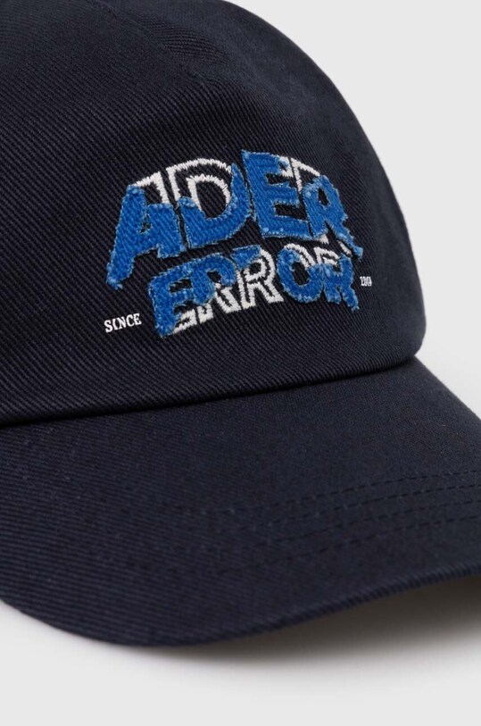 Памучна шапка с козирка Ader Error Edca Logo Cap BMADFWHW0205 тъмносин AW23