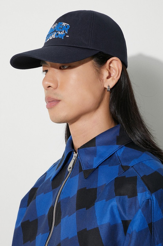 Ader Error șapcă de baseball din bumbac Edca Logo Cap BMADFWHW0205 bleumarin