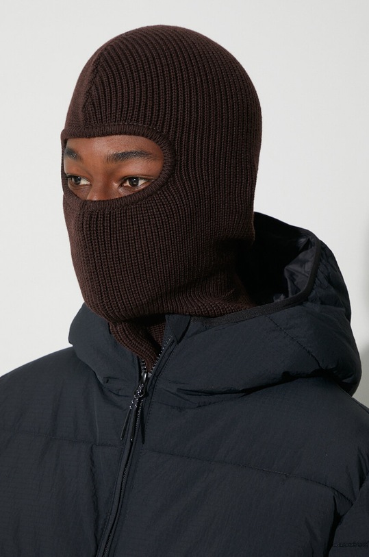 Μάλλινη μπαλακλάβα Drôle de Monsieur La Cagoule καφέ C.BN102.WO009.BN